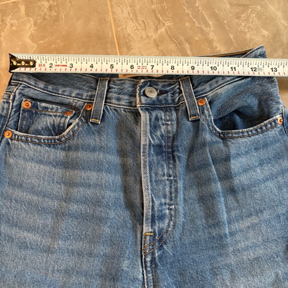 Levi's Women's Ribcage Straight Ankle Denim Jeans Sz 26 Classic Preppy USA - Picture 6 of 12